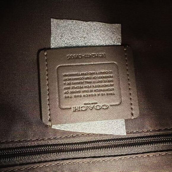 Coach Teri Hobo Bag Shoulder/Crossbody In Leather/Silver/Maple CV935 NWT - Picture 9 of 10